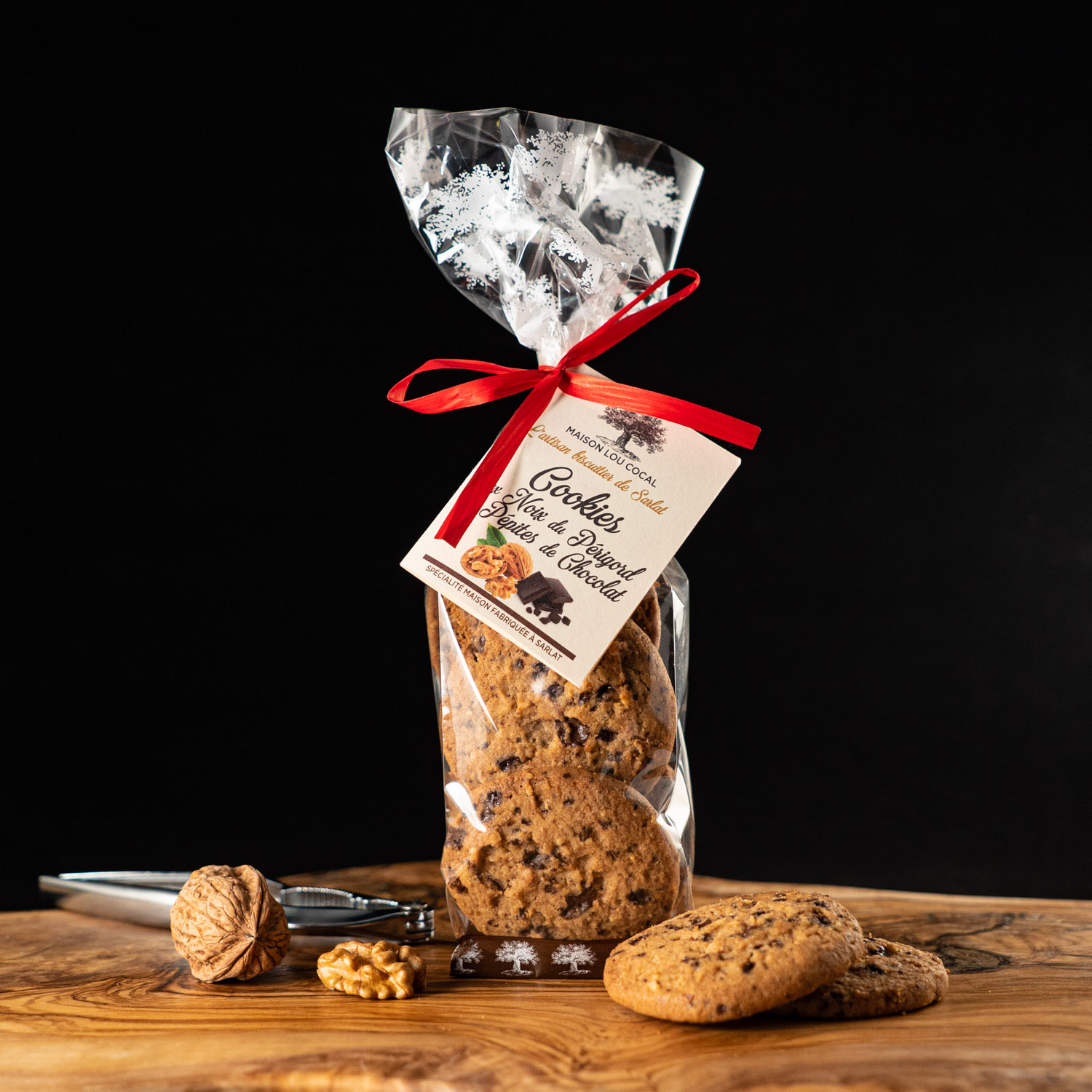 noiseline du Périgord Cookies aux Noix du Périgord et Pépites de chocolat-Maison lou cal- artisan biscuitier de Sarlat